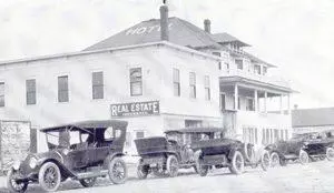 Old cars and buildings