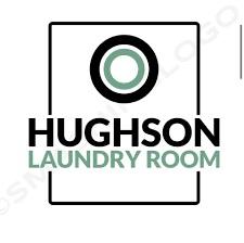 image of a laundry machine with the writing of Hughson Laundry Room